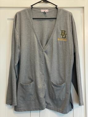 B.A.W Athletic Wear Baylor University gray cardigan Baylor Bears XL